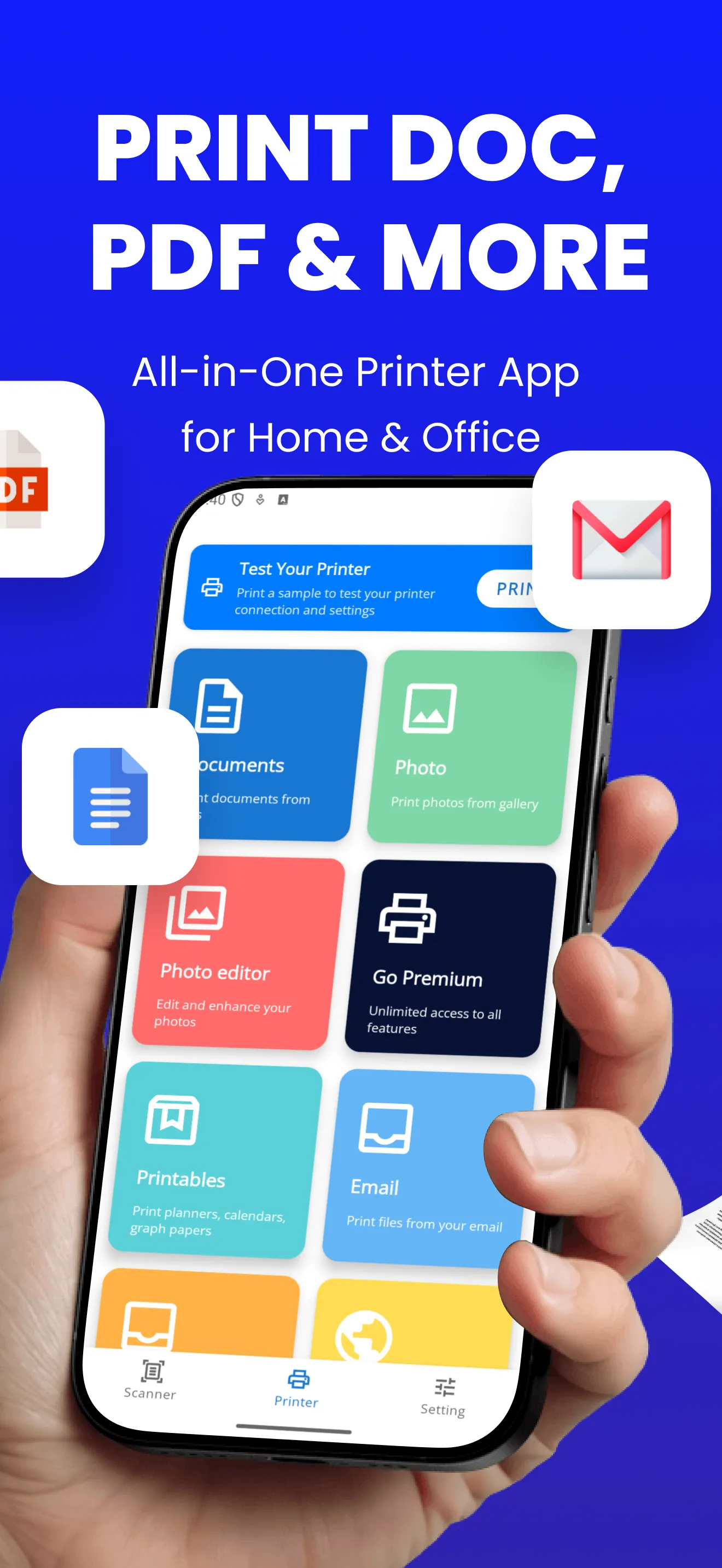 Effortless Printing: Easily print documents, PDFs, and photos from your phone with our simple and intuitive mobile printer app. Android printing made easy.